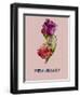 New Jersey Color Splatter Map-NaxArt-Framed Art Print