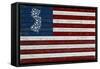 New Jersey - Distressed Flag-Lantern Press-Framed Stretched Canvas