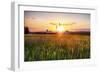 New Jersey Farm at Sunset-George Oze-Framed Photographic Print