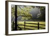 New Jersey, Hunterdon Co, Mountainville, Wooden Fence around a Meadow-Alison Jones-Framed Photographic Print