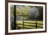 New Jersey, Hunterdon Co, Mountainville, Wooden Fence around a Meadow-Alison Jones-Framed Photographic Print