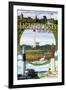 New Jersey - Lighthouse Montage Scenes-Lantern Press-Framed Art Print