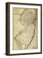 New Jersey - Panoramic Map-Lantern Press-Framed Art Print