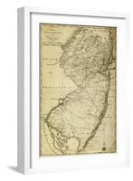 New Jersey - Panoramic Map-Lantern Press-Framed Art Print