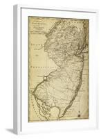 New Jersey - Panoramic Map-Lantern Press-Framed Art Print