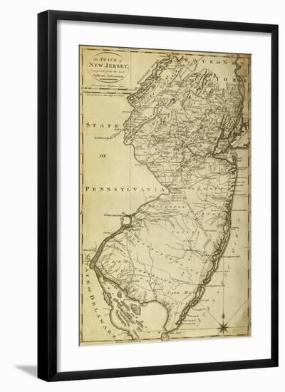 New Jersey - Panoramic Map-Lantern Press-Framed Art Print