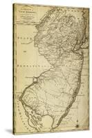 New Jersey - Panoramic Map-Lantern Press-Stretched Canvas