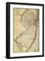 New Jersey - Panoramic Map-Lantern Press-Framed Art Print