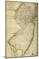 New Jersey - Panoramic Map-Lantern Press-Mounted Art Print