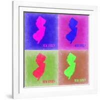 New Jersey Pop Art Map 2-NaxArt-Framed Art Print