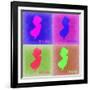 New Jersey Pop Art Map 2-NaxArt-Framed Art Print