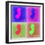 New Jersey Pop Art Map 2-NaxArt-Framed Art Print