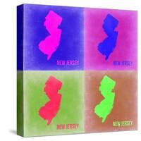 New Jersey Pop Art Map 2-NaxArt-Stretched Canvas