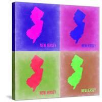 New Jersey Pop Art Map 2-NaxArt-Stretched Canvas