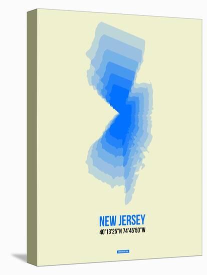 New Jersey Radiant Map 1-NaxArt-Stretched Canvas