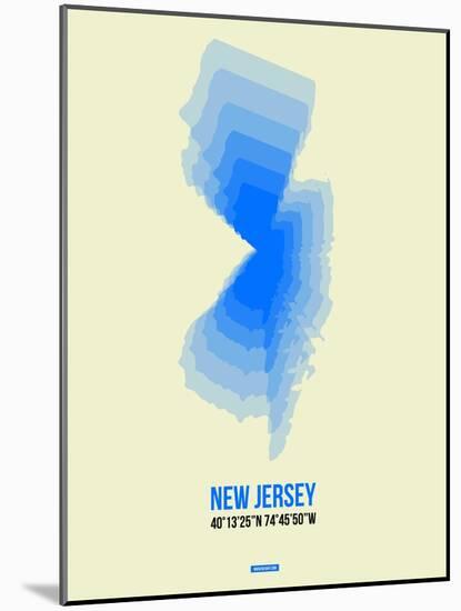 New Jersey Radiant Map 1-NaxArt-Mounted Art Print