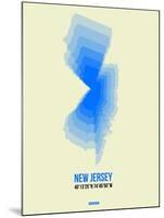 New Jersey Radiant Map 1-NaxArt-Mounted Art Print