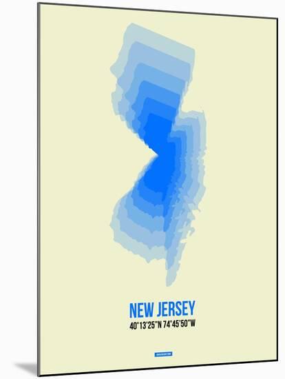 New Jersey Radiant Map 1-NaxArt-Mounted Art Print