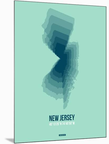 New Jersey Radiant Map 2-NaxArt-Mounted Art Print