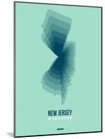 New Jersey Radiant Map 2-NaxArt-Mounted Art Print