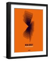 New Jersey Radiant Map 3-NaxArt-Framed Art Print