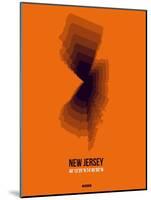 New Jersey Radiant Map 3-NaxArt-Mounted Art Print