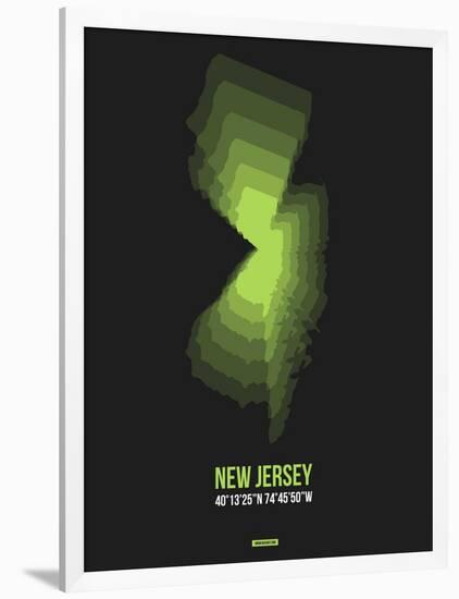 New Jersey Radiant Map 6-NaxArt-Framed Art Print
