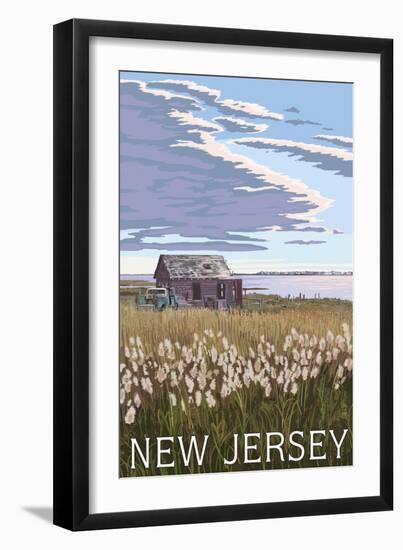 New Jersey - Shack-Lantern Press-Framed Art Print