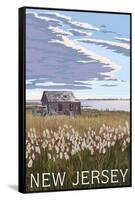 New Jersey - Shack-Lantern Press-Framed Stretched Canvas