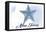 New Jersey - Starfish - Blue - Coastal Icon-Lantern Press-Framed Stretched Canvas