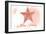 New Jersey - Starfish - Coral - Coastal Icon-Lantern Press-Framed Art Print