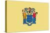 New Jersey State Flag-Lantern Press-Stretched Canvas