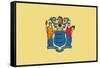 New Jersey State Flag-Lantern Press-Framed Stretched Canvas