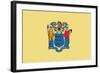 New Jersey State Flag-Lantern Press-Framed Art Print