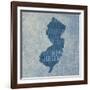 New Jersey State Words-David Bowman-Framed Giclee Print