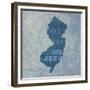 New Jersey State Words-David Bowman-Framed Giclee Print