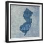 New Jersey State Words-David Bowman-Framed Giclee Print