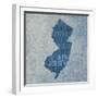 New Jersey State Words-David Bowman-Framed Giclee Print