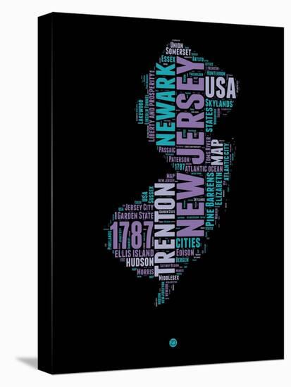 New Jersey Word Cloud 1-NaxArt-Stretched Canvas