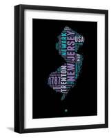 New Jersey Word Cloud 1-NaxArt-Framed Art Print