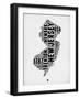 New Jersey Word Cloud 2-NaxArt-Framed Art Print