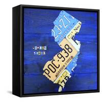 New Jersey-Design Turnpike-Framed Stretched Canvas