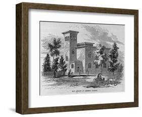 New Library at Amherst College Illustration-null-Framed Giclee Print