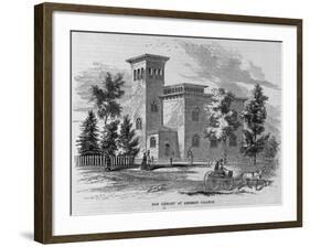 New Library at Amherst College Illustration-null-Framed Giclee Print