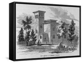 New Library at Amherst College Illustration-null-Framed Stretched Canvas