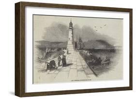 New Lighthouse, Plymouth Breakwater-null-Framed Giclee Print