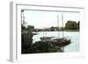 New Lock and Bridge, Richmond, London, 20th Century-null-Framed Giclee Print