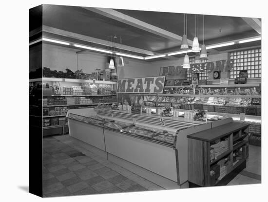 New Lodge Road Co-Op Self Service Supermarket, Barnsley, South Yorkshire, 1957-Michael Walters-Stretched Canvas
