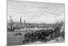 New London Bridge 1826-George Cooke-Mounted Premium Giclee Print