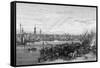 New London Bridge 1826-George Cooke-Framed Stretched Canvas